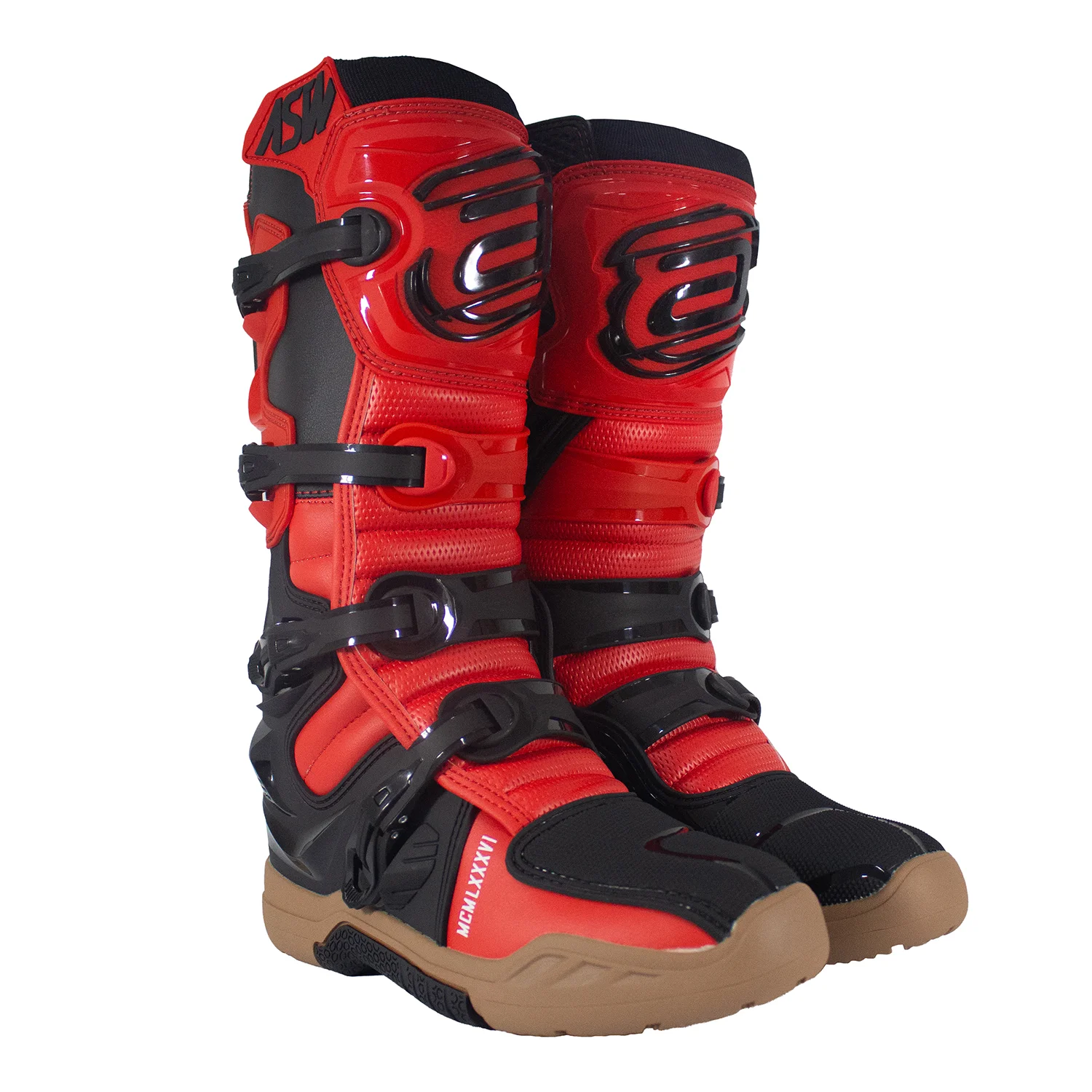 Bota ASW Elevate Enduro Preto/Vermelho - Spinelli Motos Boutique